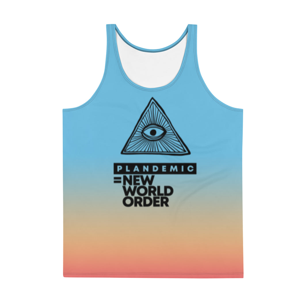 PLANDEMIC = NEW WORLD ORDER // DELUXE Unisex Tank Top