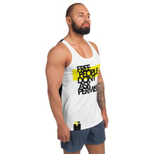 Load image into Gallery viewer, FREE PEOPLE DON&#39;T ASK FOR PERMISSION - Deluxe Unisex Tank Top
