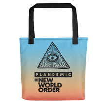 Load image into Gallery viewer, PLANDEMIC = NEW WORLD ORDER // Tote bag
