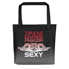 Load image into Gallery viewer, TRUCKS GUNS &amp; FREEDOM -- Tote bag
