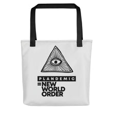 Load image into Gallery viewer, PLANDEMIC = NEW WORLD ORDER // Tote bag
