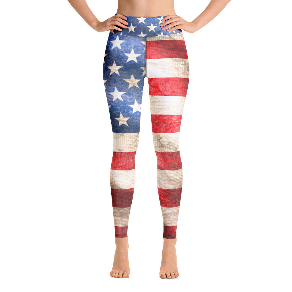 AMERICAN FLAG -- Yoga Leggings