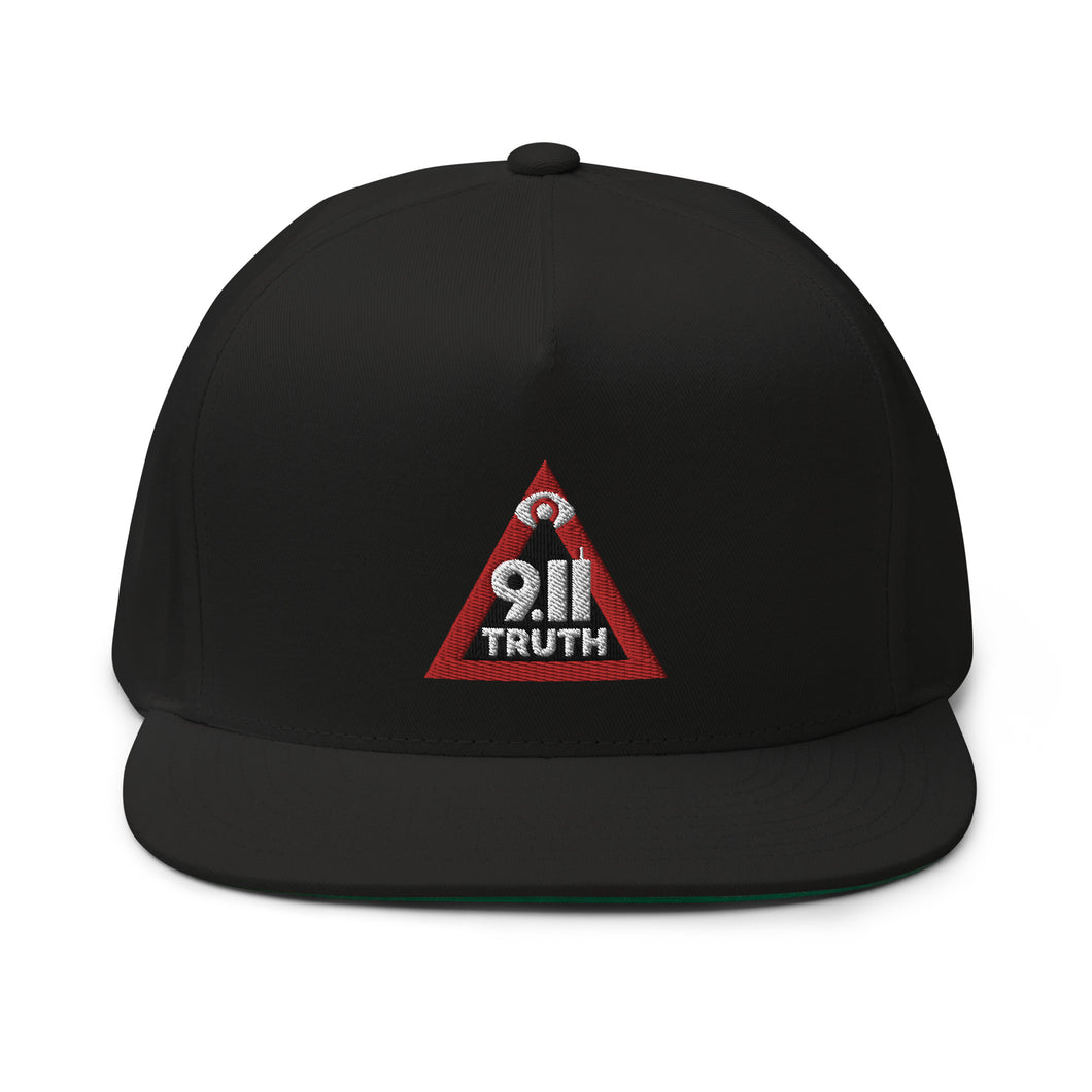 911 TRUTH LOGO // Flat Bill Hat // Black, White, Blue, Gray