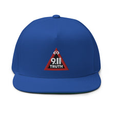 Load image into Gallery viewer, 911 TRUTH LOGO // Flat Bill Hat // Black, White, Blue, Gray
