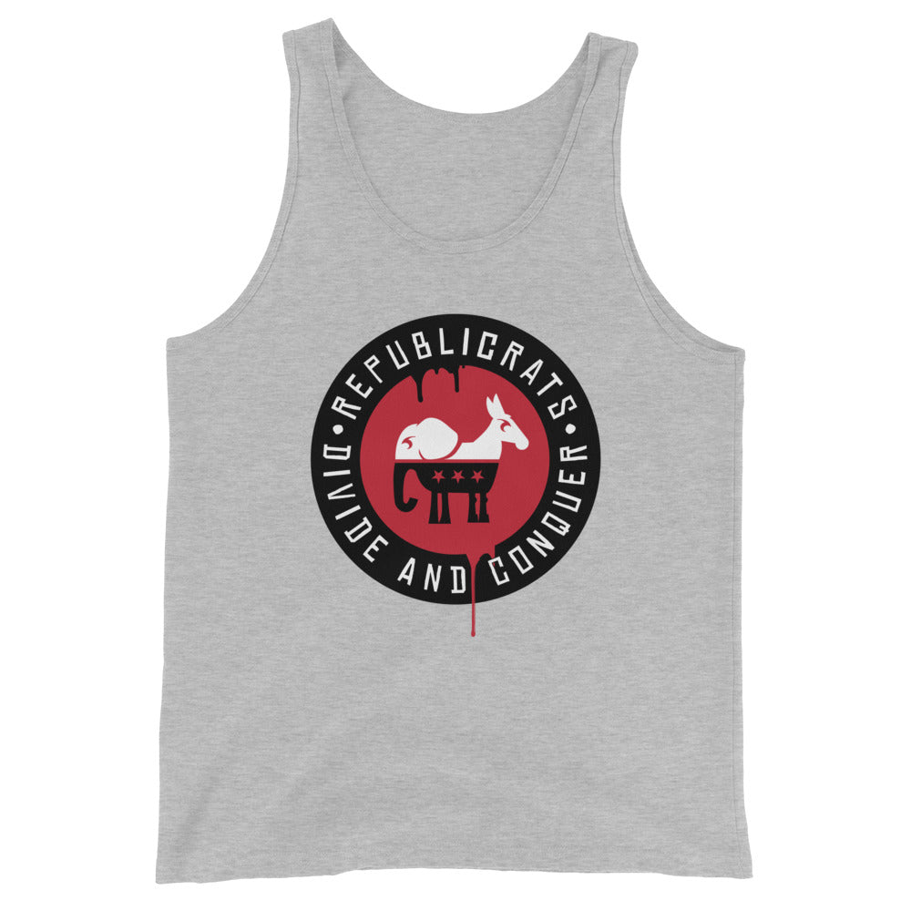 REPUBLICRATS // Unisex Tank Top // White, Light Gray