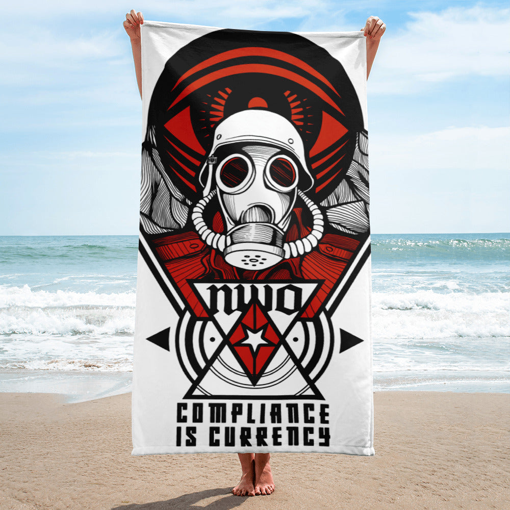 COPMLIANCE IS CURRENCY // Beach Towel