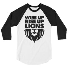 Load image into Gallery viewer, WISE UP RISE UP -- 3/4 sleeve raglan shirt (all colors)
