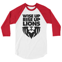 Load image into Gallery viewer, WISE UP RISE UP -- 3/4 sleeve raglan shirt (all colors)
