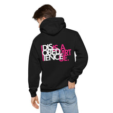 Load image into Gallery viewer, DISOBEDIENCE IS A VIRTUE - Unisex fleece hoodie - Black or Grey
