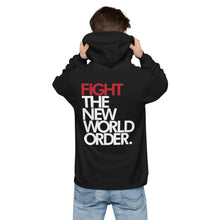 Load image into Gallery viewer, FIGHT THE NWO - Unisex fleece hoodie - Black or Grey
