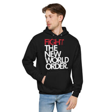 Load image into Gallery viewer, FIGHT THE NWO - Unisex fleece hoodie - Black or Grey
