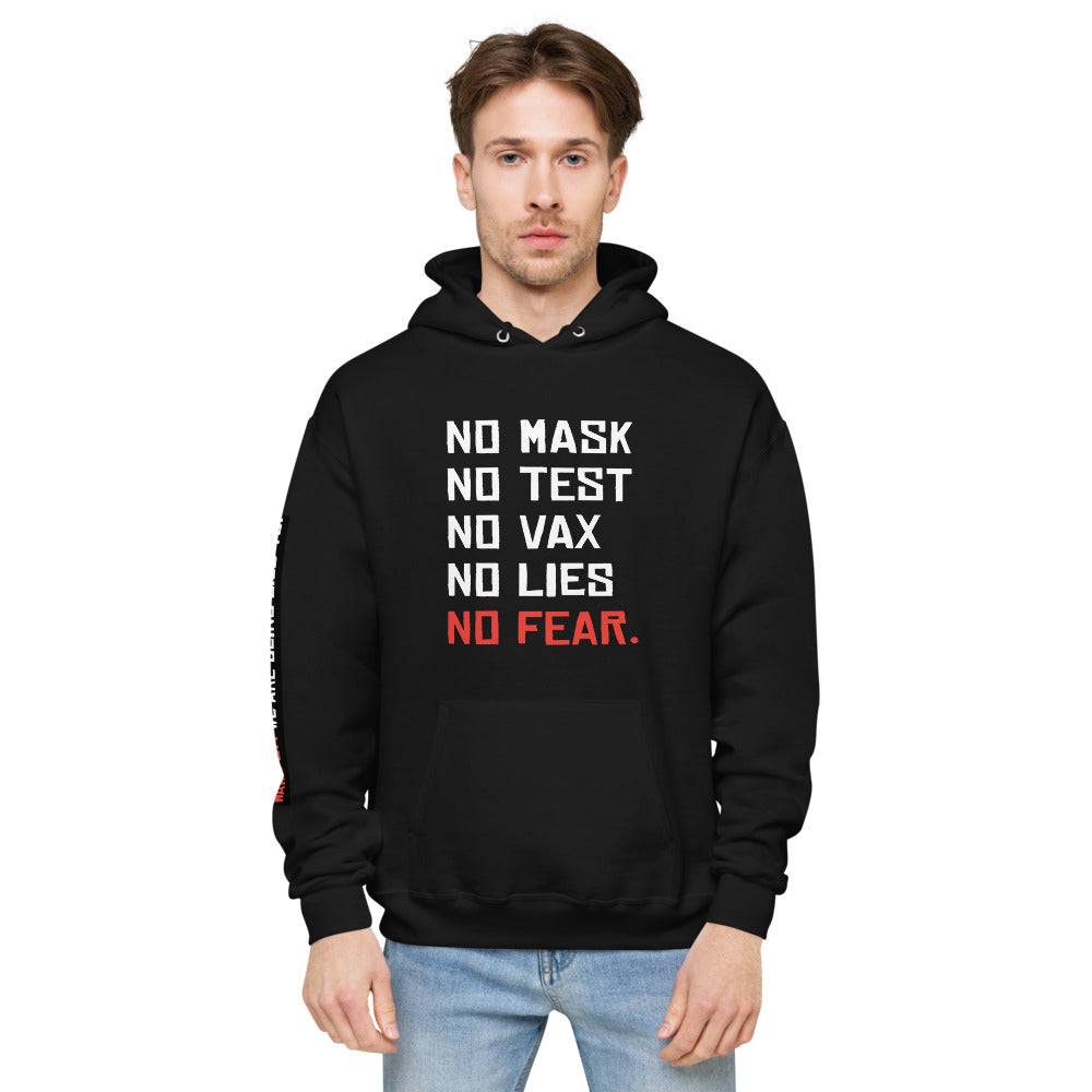 NO FEAR - Unisex fleece hoodie (Black)