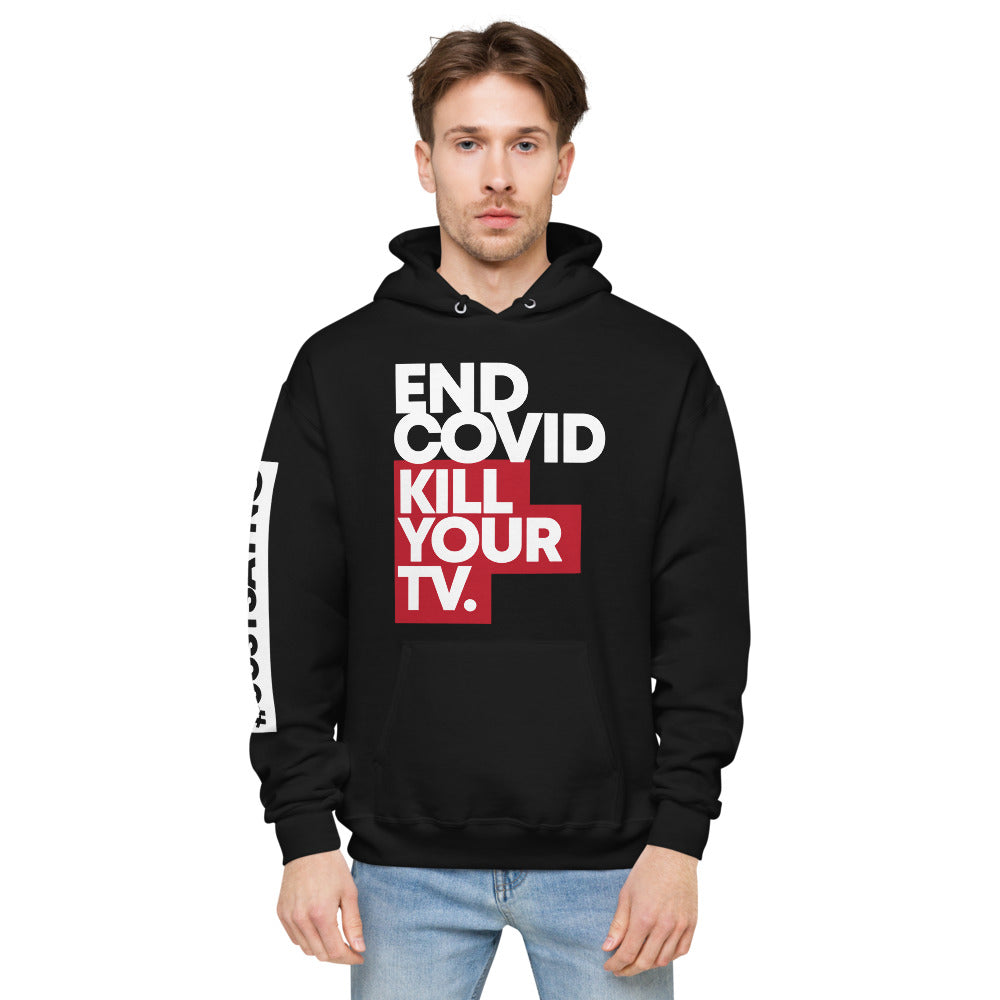 KILL YOUR TV // Unisex fleece hoodie, black