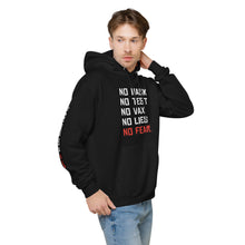 Load image into Gallery viewer, NO FEAR - Unisex fleece hoodie (Black)
