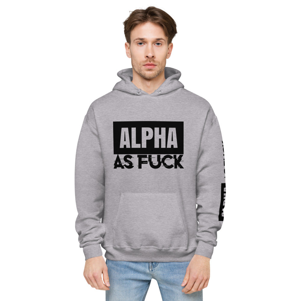 ALPHA AS FUCK - Unisex Hoodie, gray