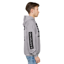 Load image into Gallery viewer, #JUSTSAYNO - Unisex fleece hoodie (White or Grey)
