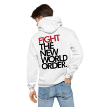 Load image into Gallery viewer, FIGHT THE NWO - Unisex fleece hoodie - White
