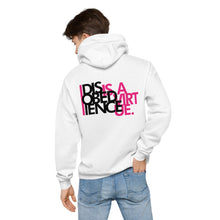 Load image into Gallery viewer, DISOBEDIENCE IS A VIRTUE - Unisex fleece hoodie - White
