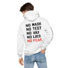 Load image into Gallery viewer, NO FEAR - Unisex fleece hoodie (White)
