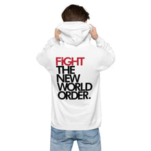 Load image into Gallery viewer, FIGHT THE NWO - Unisex fleece hoodie - White
