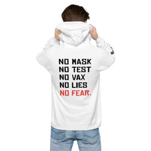 Load image into Gallery viewer, NO FEAR - Unisex fleece hoodie (White)
