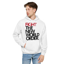 Load image into Gallery viewer, FIGHT THE NWO - Unisex fleece hoodie - White
