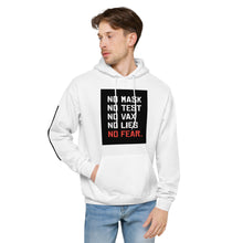 Load image into Gallery viewer, NO FEAR - Unisex fleece hoodie (White)
