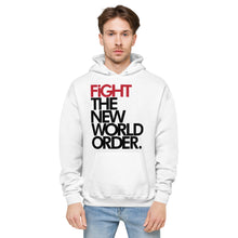 Load image into Gallery viewer, FIGHT THE NWO - Unisex fleece hoodie - White
