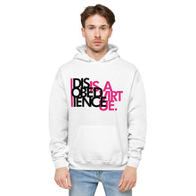 Load image into Gallery viewer, DISOBEDIENCE IS A VIRTUE - Unisex fleece hoodie - White
