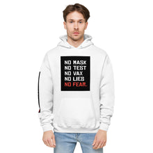 Load image into Gallery viewer, NO FEAR - Unisex fleece hoodie (White)
