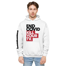 Load image into Gallery viewer, KILL YOUR TV // Unisex fleece hoodie, white
