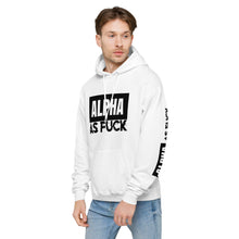 Load image into Gallery viewer, ALPHA AS FUCK - Unisex Hoodie, white
