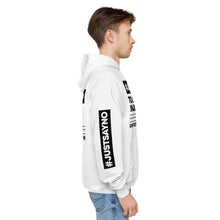 Load image into Gallery viewer, #JUSTSAYNO - Unisex fleece hoodie (White or Grey)
