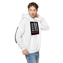 Load image into Gallery viewer, NO FEAR - Unisex fleece hoodie (White)
