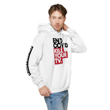 Load image into Gallery viewer, KILL YOUR TV // Unisex fleece hoodie, white
