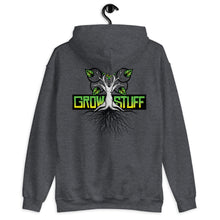 Load image into Gallery viewer, GROW STUFF // Unisex Hoodie // Gray &amp; White
