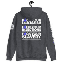 Load image into Gallery viewer, FUCK YOUR SLAVERY // FYS // Unisex Hoodie // All dark colors
