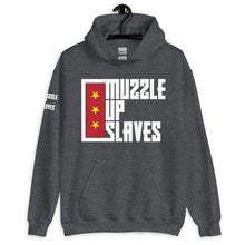 Load image into Gallery viewer, MUZZLE UP SLAVES // Unisex Hoodie // All dark colors
