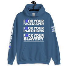 Load image into Gallery viewer, FUCK YOUR SLAVERY // FYS // Unisex Hoodie // All dark colors
