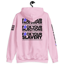 Load image into Gallery viewer, FUCK YOUR SLAVERY // FYS // Unisex Hoodie // All light colors
