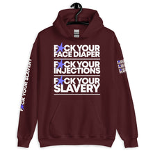 Load image into Gallery viewer, FUCK YOUR SLAVERY // FYS // Unisex Hoodie // All dark colors
