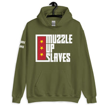 Load image into Gallery viewer, MUZZLE UP SLAVES // Unisex Hoodie // All dark colors
