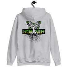 Load image into Gallery viewer, GROW STUFF // Unisex Hoodie // Gray &amp; White
