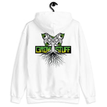 Load image into Gallery viewer, GROW STUFF // Unisex Hoodie // Gray &amp; White
