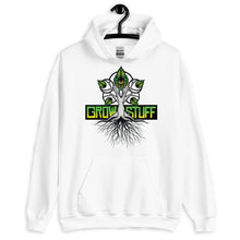 Load image into Gallery viewer, GROW STUFF // Unisex Hoodie // Gray &amp; White
