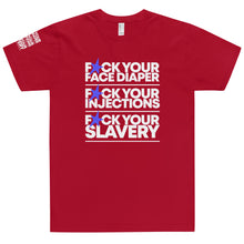 Load image into Gallery viewer, FUCK YOUR SLAVERY // FYS // UNISEX T-Shirt // All dark colors
