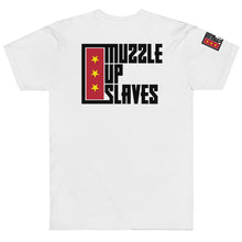 Load image into Gallery viewer, MUZZLE UP SLAVES // Unisex T-shirt // All light colors
