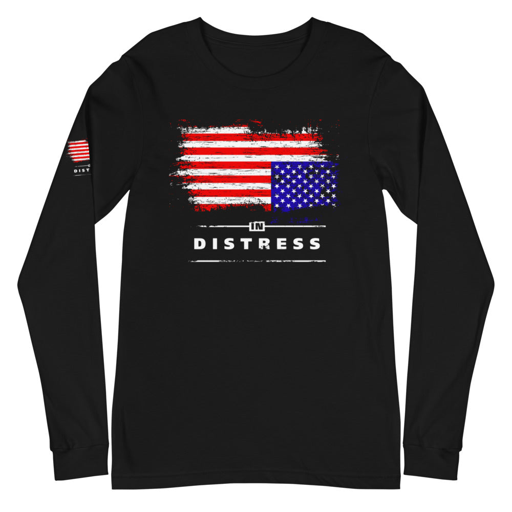 AMERICA IN DISTRESS -- Unisex Long Sleeve Tee (all colors)