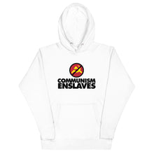 Load image into Gallery viewer, COMMUNISM ENSLAVES -- Unisex Hoodie (gray or white)
