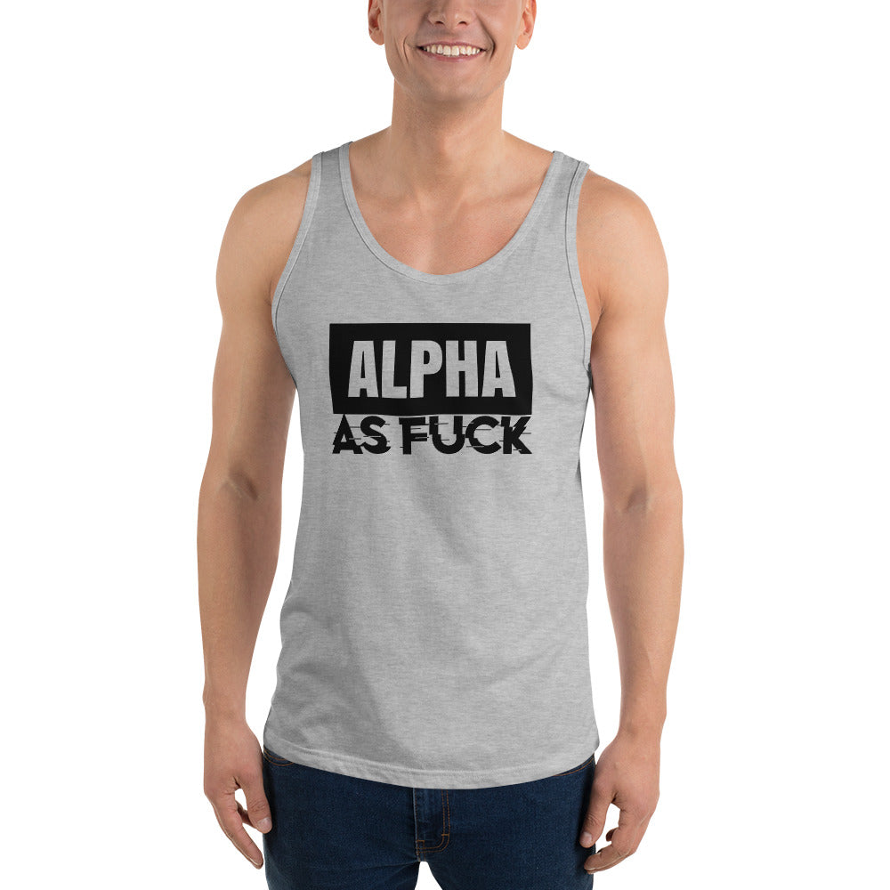 ALPHA AS FUCK - Unisex Tank, gray